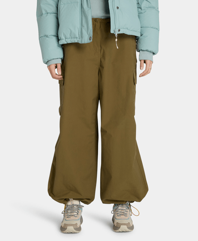 Pantalón Parachute Para Invierno Para Mujer, Verde