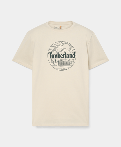 Playera Con Grafico Para Hombre, Beige