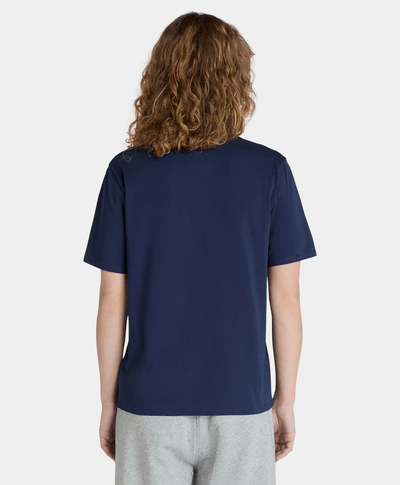 Playera Con Logo Bordado Regular Fit Para Mujer, Azul