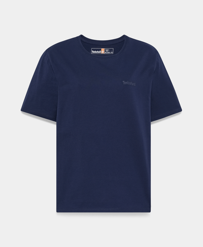 Playera Con Logo Bordado Regular Fit Para Mujer, Azul