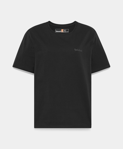 Playera Con Logo Bordado Regular Fit Para Mujer, Negro