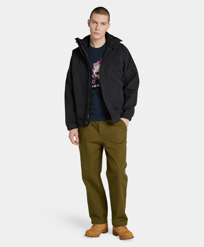 Playera Regular Fit Con Grafico Frontal Tree Logo Para Hombre, Azul