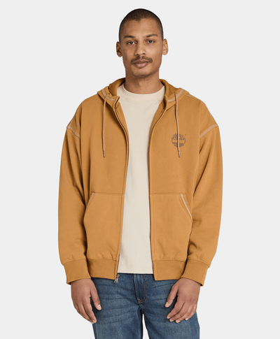 Sudadera Boxy Fit Con Cierre Para Hombre, Amarillo