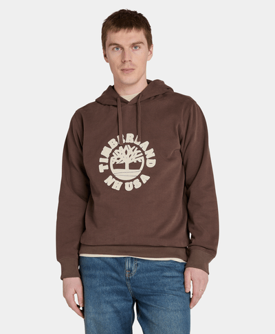 Sudadera Con Logo De Árbol Para Hombre, Café