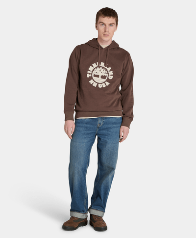 Sudadera Con Logo De Árbol Para Hombre, Café