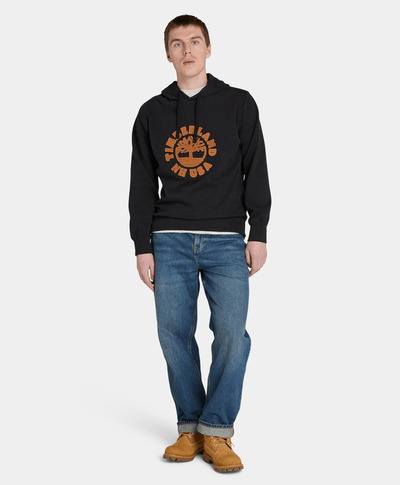 Sudadera Con Logo De Árbol Para Hombre, Negro