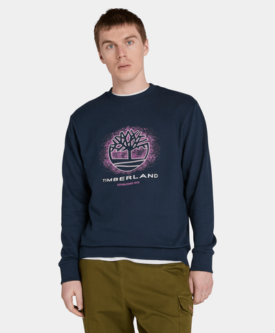 Sudadera Regular Fit Para Hombre, Azul