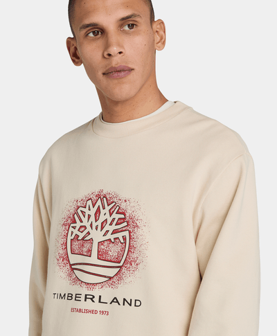 Sudadera Regular Fit Para Hombre, Beige