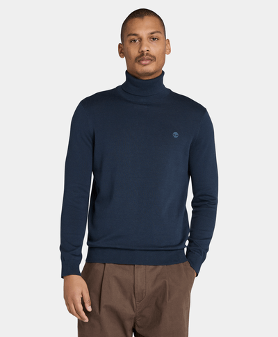 Suéter De Algodón Regular Fit Para Hombre, Azul