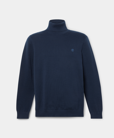 Suéter De Algodón Regular Fit Para Hombre, Azul