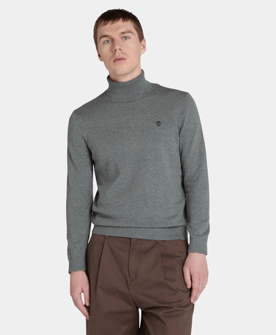 Suéter De Algodón Regular Fit Para Hombre, Gris
