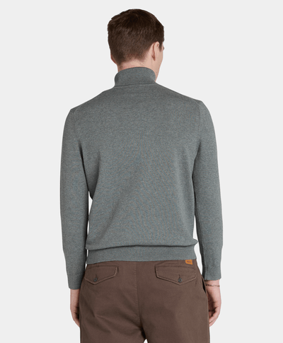 Suéter De Algodón Regular Fit Para Hombre, Gris