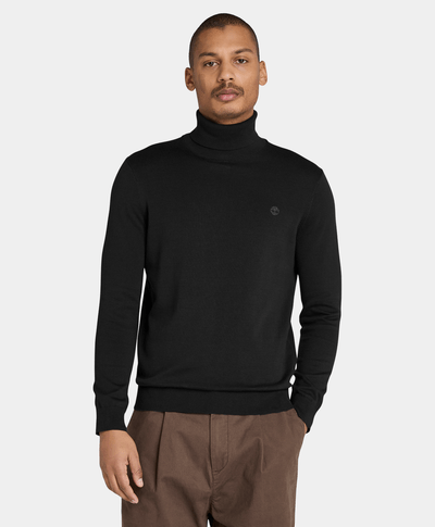 Suéter De Algodón Regular Fit Para Hombre, Negro