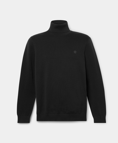 Suéter De Algodón Regular Fit Para Hombre, Negro