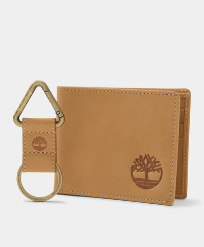 Cartera Clásica Con Llavero Para Hombre, Amarillo