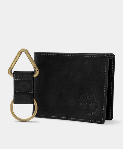 Cartera Clásica Con Llavero Para Hombre, Negro
