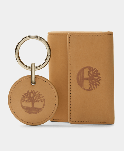 Cartera Triple Con Llavero Para Mujer, Amarillo