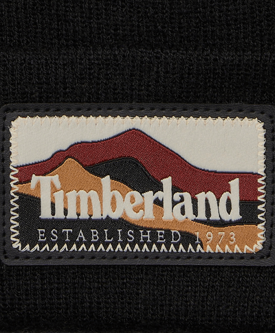 Gorro Con Parche De Montañas Para Hombre, Negro