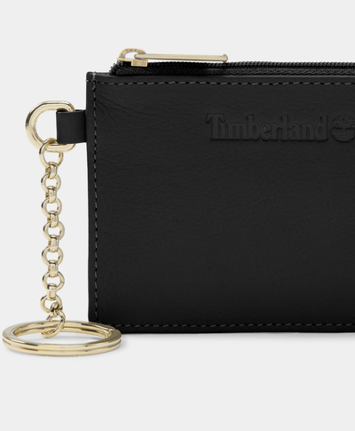 Tarjetero Con Llavero Unisex, Negro