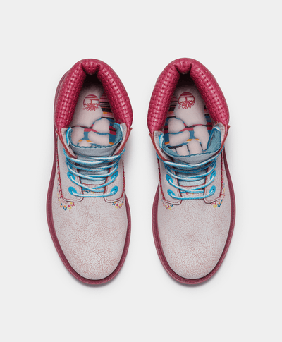 Botas Premium 6 Inch "Dia de Muertos" Para Mujer, Blanco