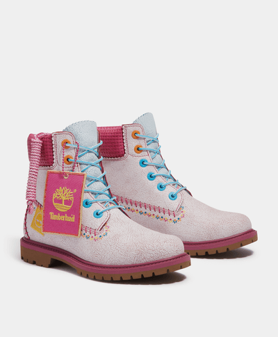 Botas Premium 6 Inch "Dia de Muertos" Para Mujer, Blanco