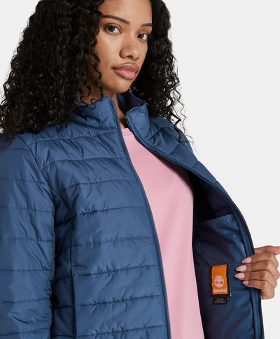 Chamarra Ligera Repelente Al Agua Regular Fit Para Mujer, Azul