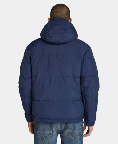 Chamarra Puffer DWR: Repelente Al Agua Para Hombre, Azul