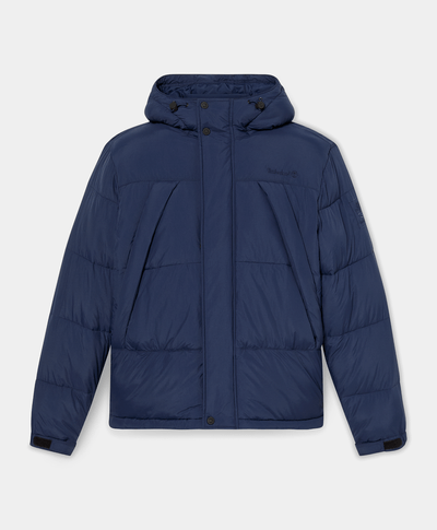 Chamarra Puffer DWR: Repelente Al Agua Para Hombre, Azul