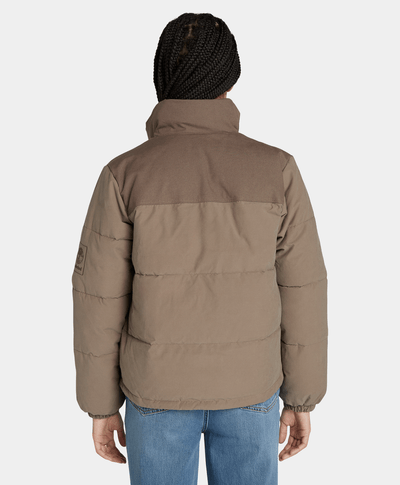 Chamarra Puffer Welch Mountain Regular Fit Para Mujer, Café