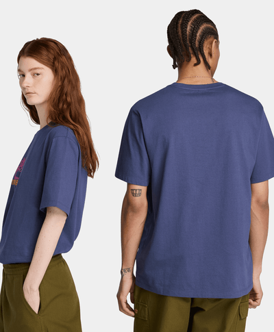 Playera Authentic Fit Grafico Field Boot Unisex, Azul