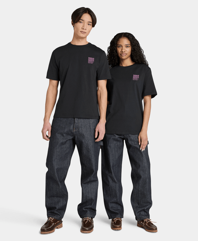 Playera Authentic Fit Logo Lineal Difuminado Para Hombre, Negro