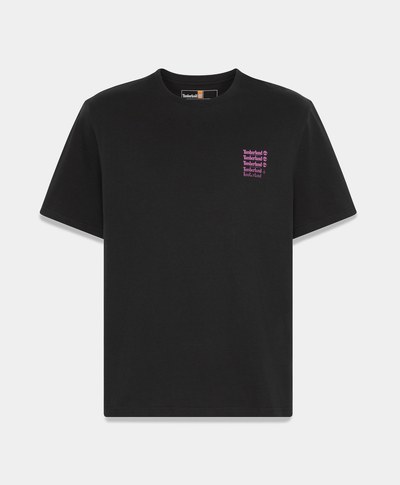 Playera Authentic Fit Logo Lineal Difuminado Para Hombre, Negro