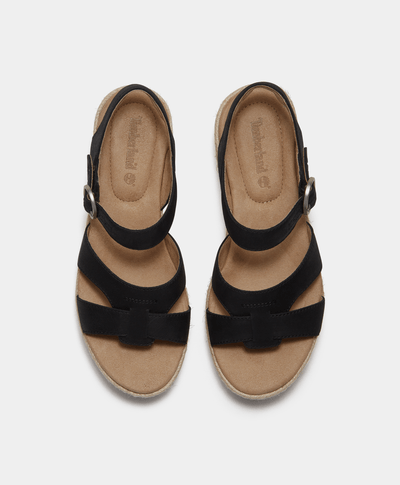 Sandalias con correa trasera Santorini para Mujer, Negro