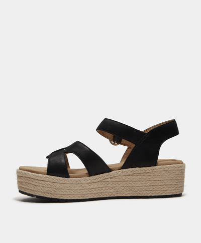 Sandalias con correa trasera Santorini para Mujer, Negro
