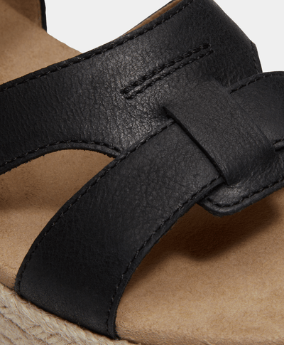 Sandalias con correa trasera Santorini para Mujer, Negro