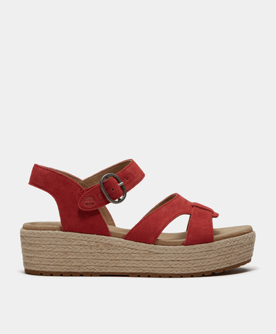 Sandalias con correa trasera Santorini para Mujer, Rojo