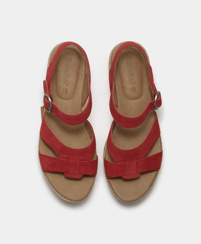 Sandalias con correa trasera Santorini para Mujer, Rojo