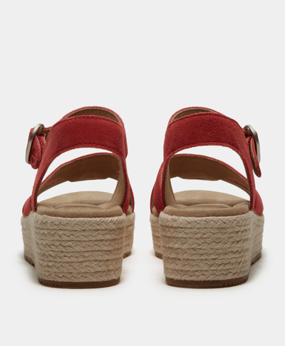 Sandalias con correa trasera Santorini para Mujer, Rojo