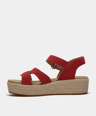 Sandalias con correa trasera Santorini para Mujer, Rojo