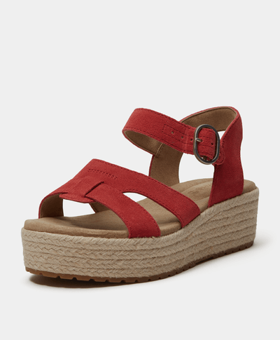 Sandalias con correa trasera Santorini para Mujer, Rojo