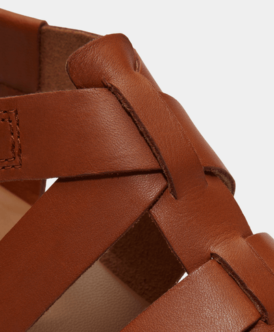 Sandalias de pescador Bellevaux de gamuza para Mujer, Café