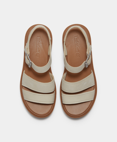 Sandalias Stone Street con plataforma y correa trasera para Mujer, Beige