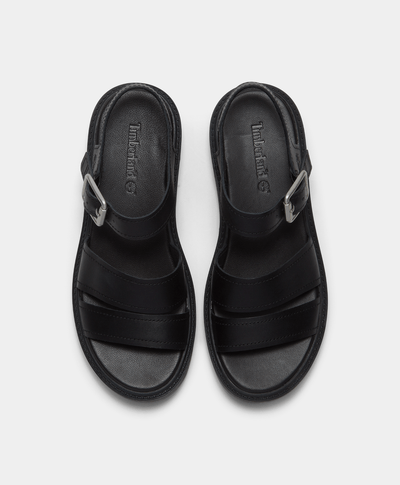 Sandalias Stone Street con plataforma y correa trasera para Mujer, Negro