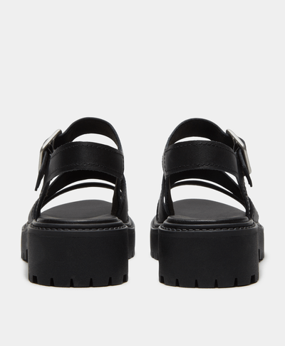 Sandalias Stone Street con plataforma y correa trasera para Mujer, Negro