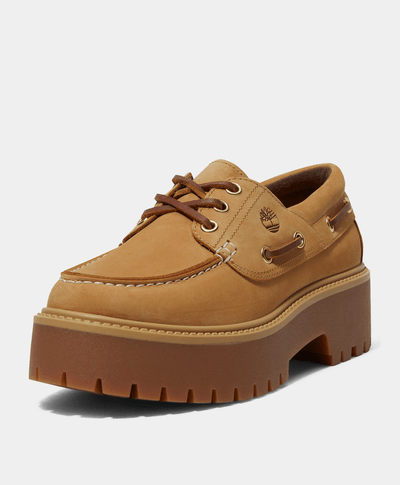 Zapatos náuticos Stone Street con plataforma para Mujer, Amarillo