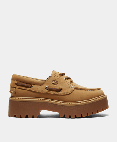 Zapatos náuticos Stone Street con plataforma para Mujer, Amarillo