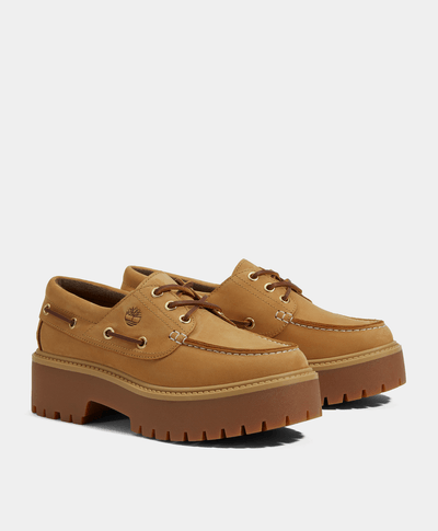 Zapatos náuticos Stone Street con plataforma para Mujer, Amarillo