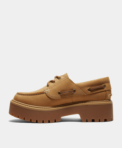 Zapatos náuticos Stone Street con plataforma para Mujer, Amarillo