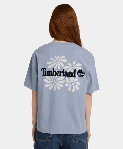 Playera gráfica de manga corta para Mujer, Azul