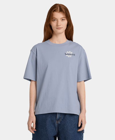 Playera gráfica de manga corta para Mujer, Azul